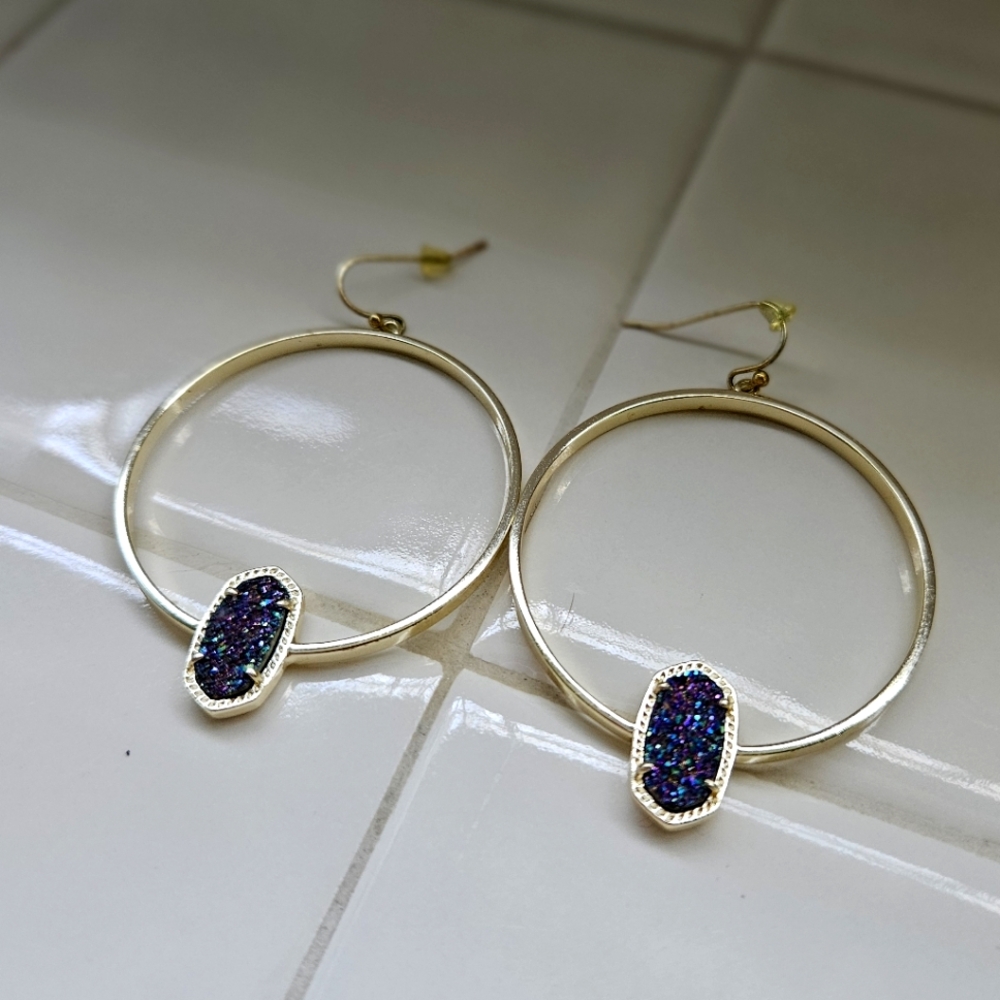 Kendra Scott Druzy hoop earrings